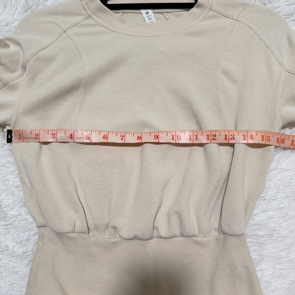 Women Lululemon Softstreme Ribbed-Hem Pullover Natural Ivory Size 2 - Picture 6 of 10